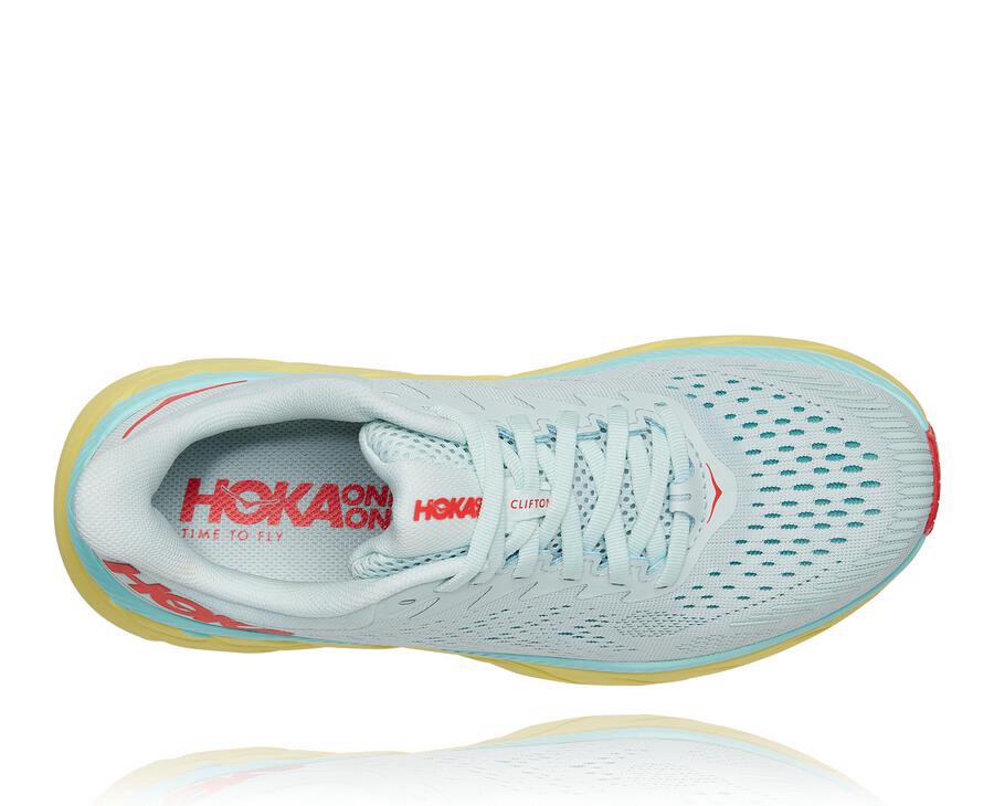 Running Shoes Womens - Hoka One One Clifton 7 - Blue - AQNYKLH-48